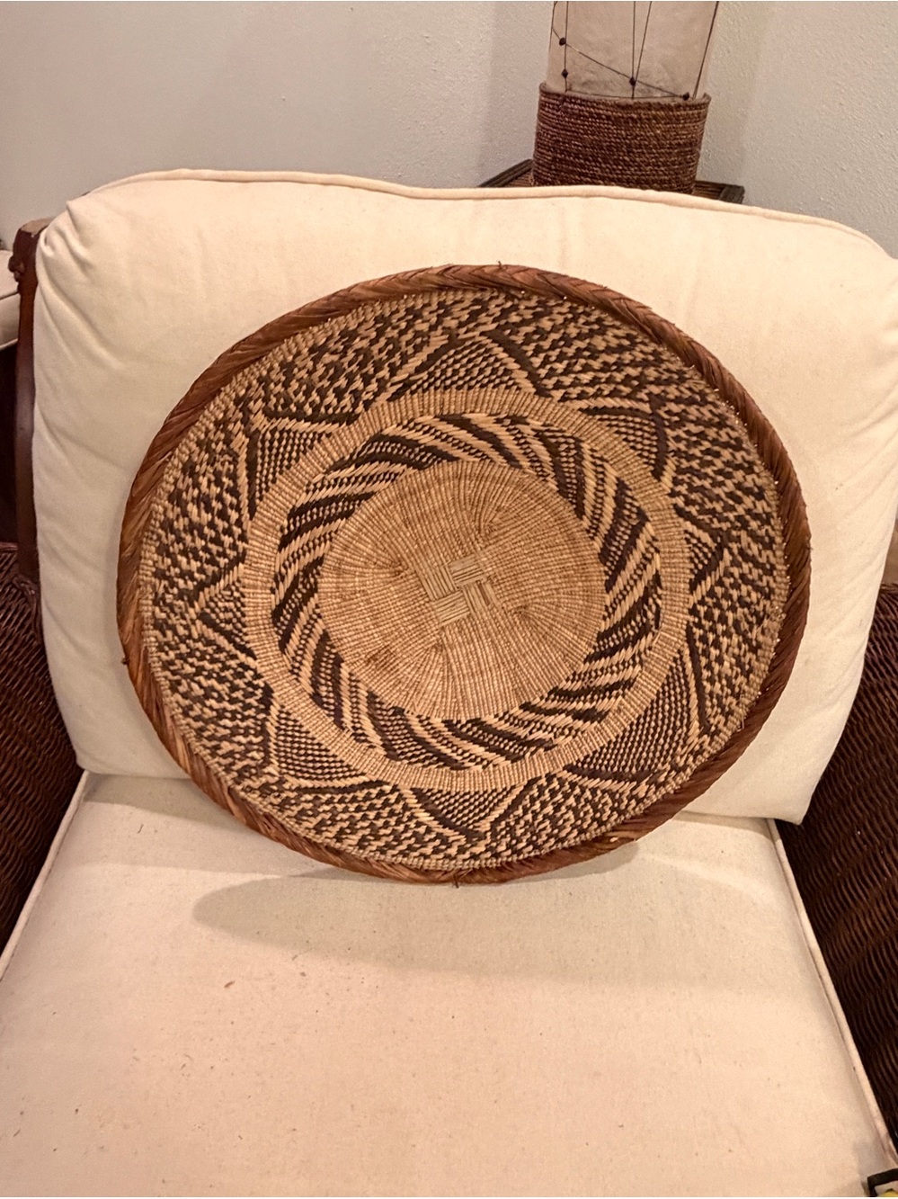 One of a Kind! NEW Woven Basket. Made by Binga people of Zambia Zimbabwe Africa